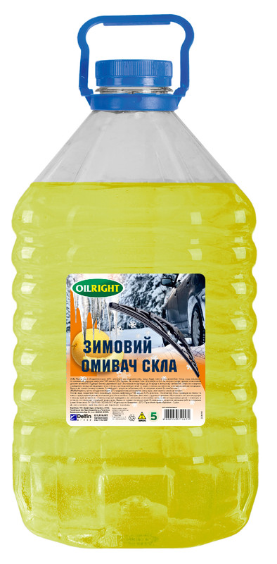Рідина для склоомивоча OIL RIGHT, фрукти, зима, -20 °С, 5л